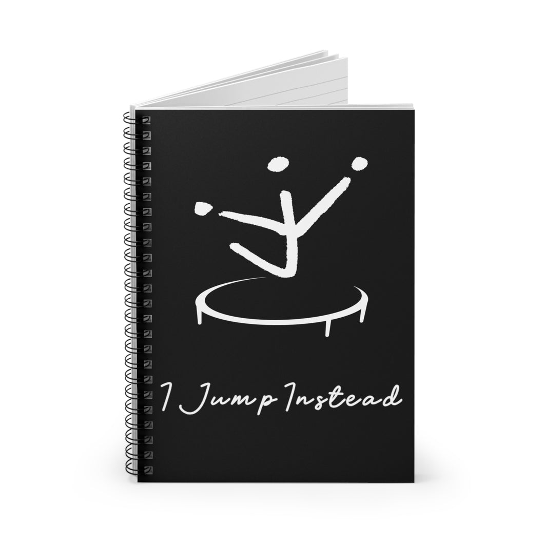Jump Instead Spiral Notebook - Black w/ White Logo