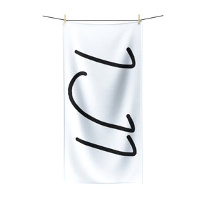 IJI Beach Towel - White w/ Black Logo