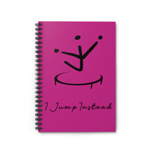 Load image into Gallery viewer, I Jump Instead Spiral Notebook - Magenta w/ Black Logo
