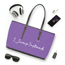 Load image into Gallery viewer, Faux Leather Shoulder Bag - Lavish Purple w/ White Logo
