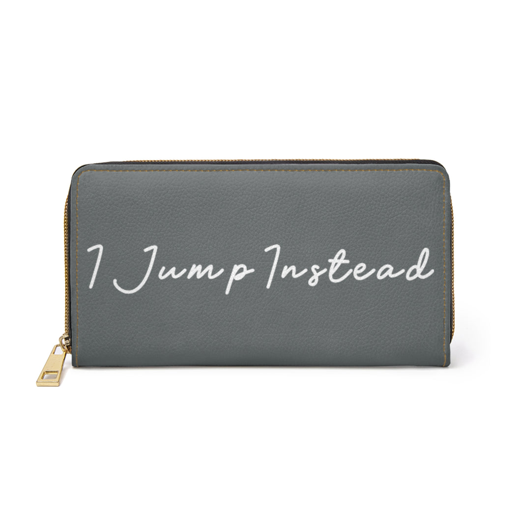 I Jump Instead Trophy Wallet - Stormy Grey w/ White Logo