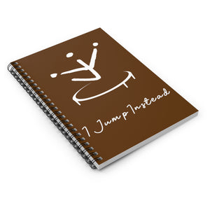 I Jump Instead Spiral Notebook - Cocoa w/ White Logo