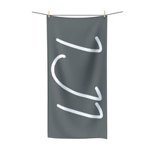 Load image into Gallery viewer, IJI Beach Towel - Stormy Grey w/ White Logo
