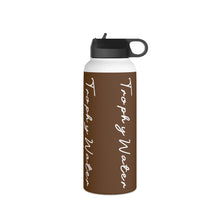 Load image into Gallery viewer, I Jump Instead Stainless Steel Water Bottle - Cocoa Brown w/ White Logo

