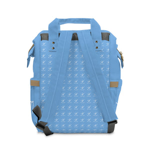 I Jump Instead Trophy Backpack - Baby Blue w/ White Logo