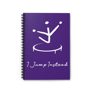 I Jump Instead Spiral Notebook - Polished Purple w/ White Logo