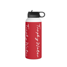 Load image into Gallery viewer, I Jump Instead Stainless Steel Water Bottle - Crimson Red w/ White Logo
