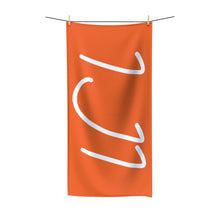 Load image into Gallery viewer, IJI Beach Towel - Juicy Orange w/ White Logo
