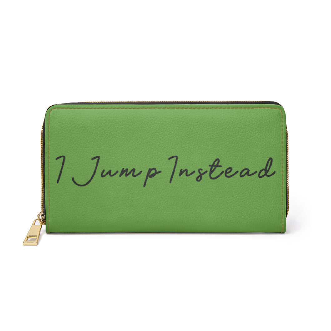 I Jump Instead Trophy Wallet - Earthy Green w/ Black Logo