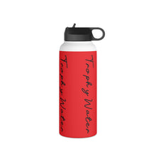 Load image into Gallery viewer, I Jump Instead Stainless Steel Water Bottle - Showstopper Red w/ Black Logo
