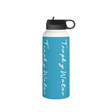 Load image into Gallery viewer, I Jump Instead Stainless Steel Water Bottle - Aquatic Blue w/ White Logo

