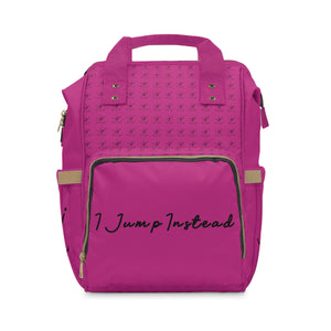 I Jump Instead Trophy Backpack - Magenta w/ Black Logo