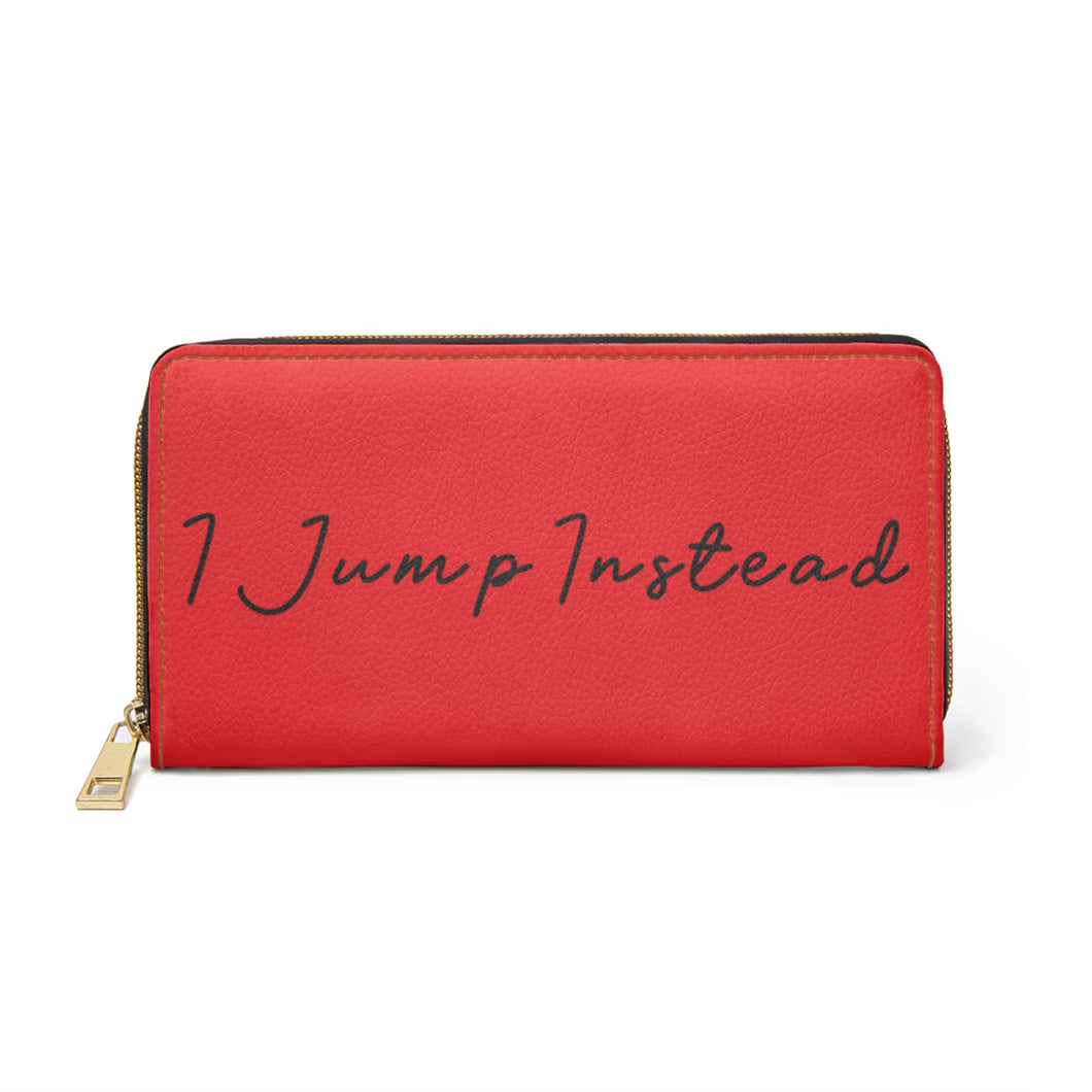 I Jump Instead Trophy Wallet - Showstopper Red w/ Black Logo