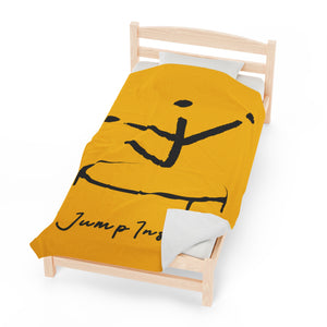 I Jump Instead Plush Blanket - Zesty Lemon w/ Black Logo