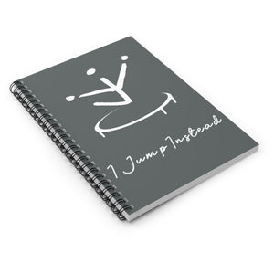 I Jump Instead Spiral Notebook - Stormy Grey w/ White Logo