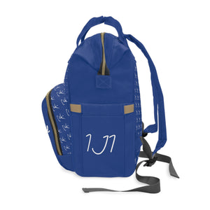 I Jump Instead Trophy Backpack - Moody Blue w/ White Logo