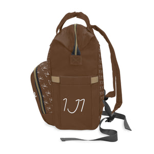 I Jump Instead Trophy Backpack - Cocoa Brown w/ White Logo