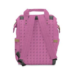 I Jump Instead Trophy Backpack - Blush Pink w/ Black Logo