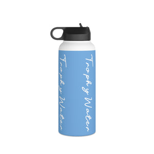 I Jump Instead Stainless Steel Water Bottle - Baby Blue w/ White Logo