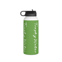 Load image into Gallery viewer, I Jump Instead Stainless Steel Water Bottle - Earthy Green w/ White Logo
