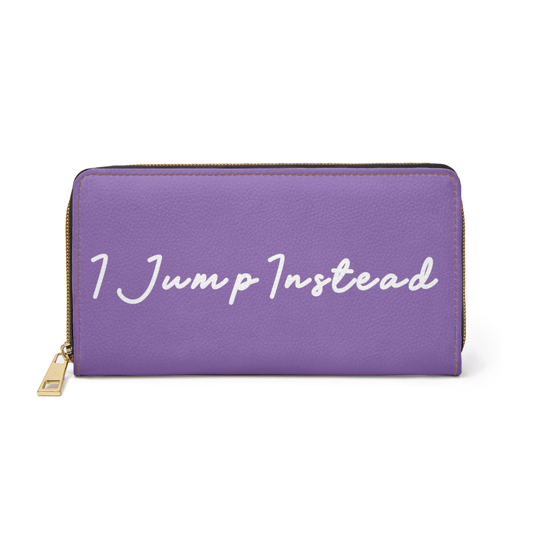 I Jump Instead Trophy Wallet - Lavish Purple w/ White Logo