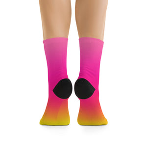 I Jump Instead Dress Socks - Pink Gradient