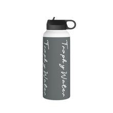 Load image into Gallery viewer, I Jump Instead Stainless Steel Water Bottle - Stormy Grey w/ White Logo
