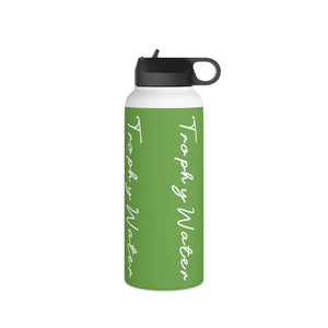 I Jump Instead Stainless Steel Water Bottle - Earthy Green w/ White Logo