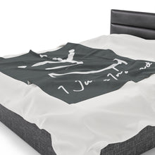 Load image into Gallery viewer, I Jump Instead Plush Blanket - Stormy Grey w/ White Logo
