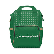 Load image into Gallery viewer, I Jump Instead Trophy Backpack - Evergreen w/ White Logo

