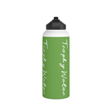 Load image into Gallery viewer, I Jump Instead Stainless Steel Water Bottle - Earthy Green w/ White Logo
