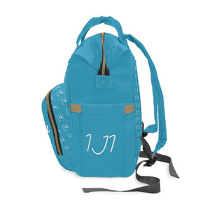 I Jump Instead Trophy Backpack - Aquatic Blue w/ White Logo