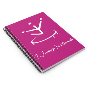 I Jump Instead Spiral Notebook - Magenta w/ White Logo