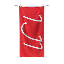 Load image into Gallery viewer, IJI Beach Towel - Showstopper Red w/ White Logo
