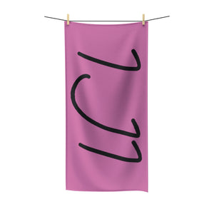 IJI Beach Towel - Blush w/ Black Logo