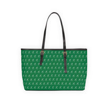 Load image into Gallery viewer, Faux Leather Shoulder Bag - Evergreen w/ White Logo
