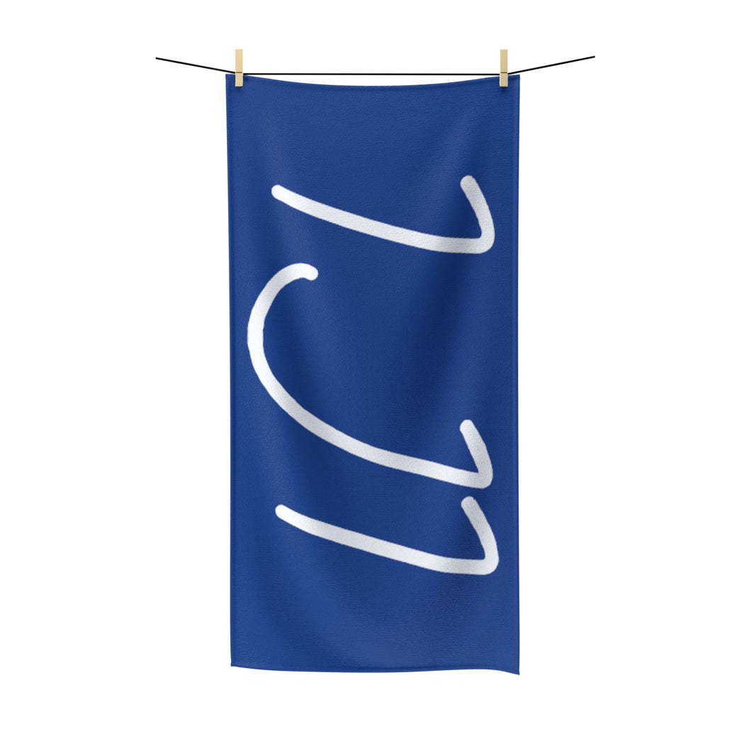 IJI Beach Towel - Moody Blue w/ White Logo