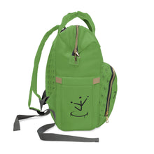 Load image into Gallery viewer, I Jump Instead Trophy Backpack - Earthy Green w/ Black Logo

