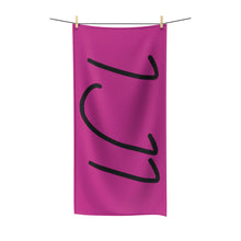 Load image into Gallery viewer, IJI Beach Towel - Magenta w/ Black Logo
