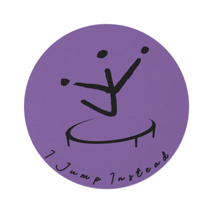 I Jump Instead Round Rug - Lavish Purple w/ Black Logo
