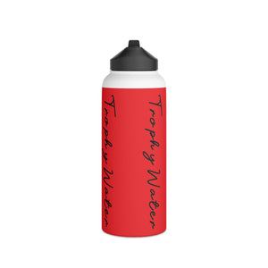 I Jump Instead Stainless Steel Water Bottle - Showstopper Red w/ Black Logo