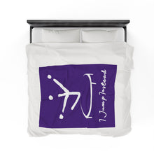 Load image into Gallery viewer, I Jump Instead Plush Blanket - Polished Purple w/ White Logo
