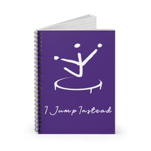 Load image into Gallery viewer, I Jump Instead Spiral Notebook - Polished Purple w/ White Logo
