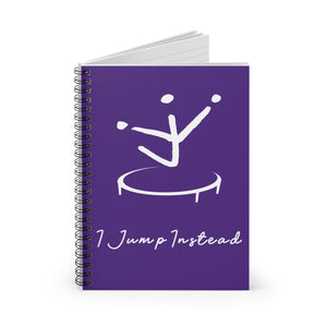 I Jump Instead Spiral Notebook - Polished Purple w/ White Logo