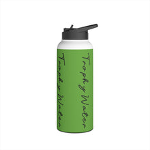 Load image into Gallery viewer, I Jump Instead Stainless Steel Water Bottle - Earthy Green w/ Black Logo
