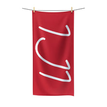 Load image into Gallery viewer, IJI Beach Towel - Crimson Red w/ White Logo
