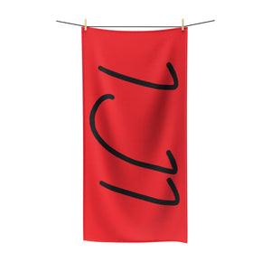 IJI Beach Towel - Showstopper Red w/ Black Logo