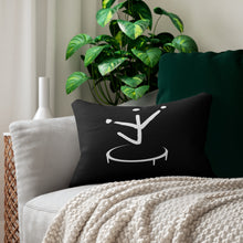 Load image into Gallery viewer, I Jump Instead Lumbar Pillow - Black w/ White Logo
