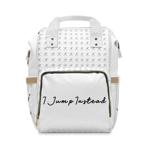 I Jump Instead Trophy Backpack - Crispy White w/ Black Logo