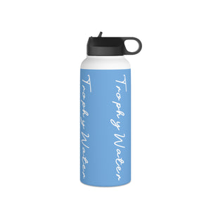 I Jump Instead Stainless Steel Water Bottle - Baby Blue w/ White Logo